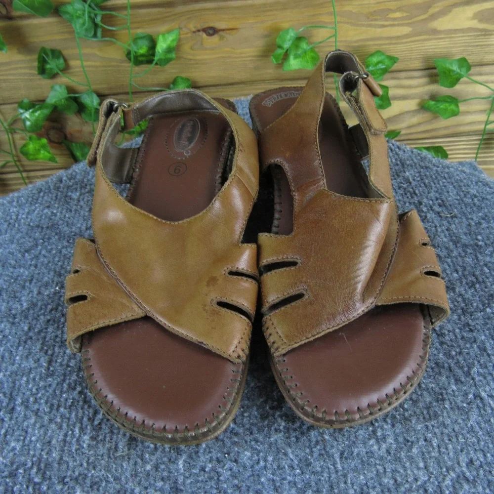 Dr. Scholl's‎ Faye Women's 9 Brown Leather Sandals Comfortable Slingback